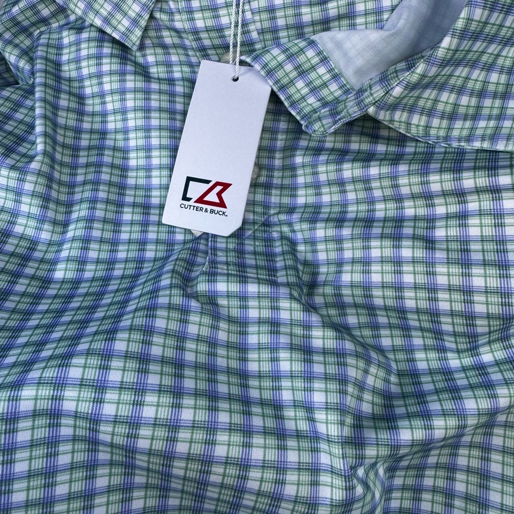 Cutter‎ & Buck Men's Blue Plaid Shirt